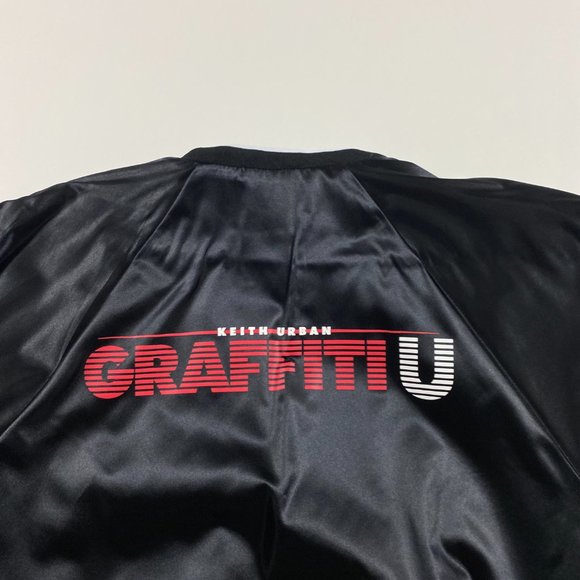 Keith Urban Graffiti U Tour VIP Satin Jacket Adult Small Black Country Music - Picture 3 of 9